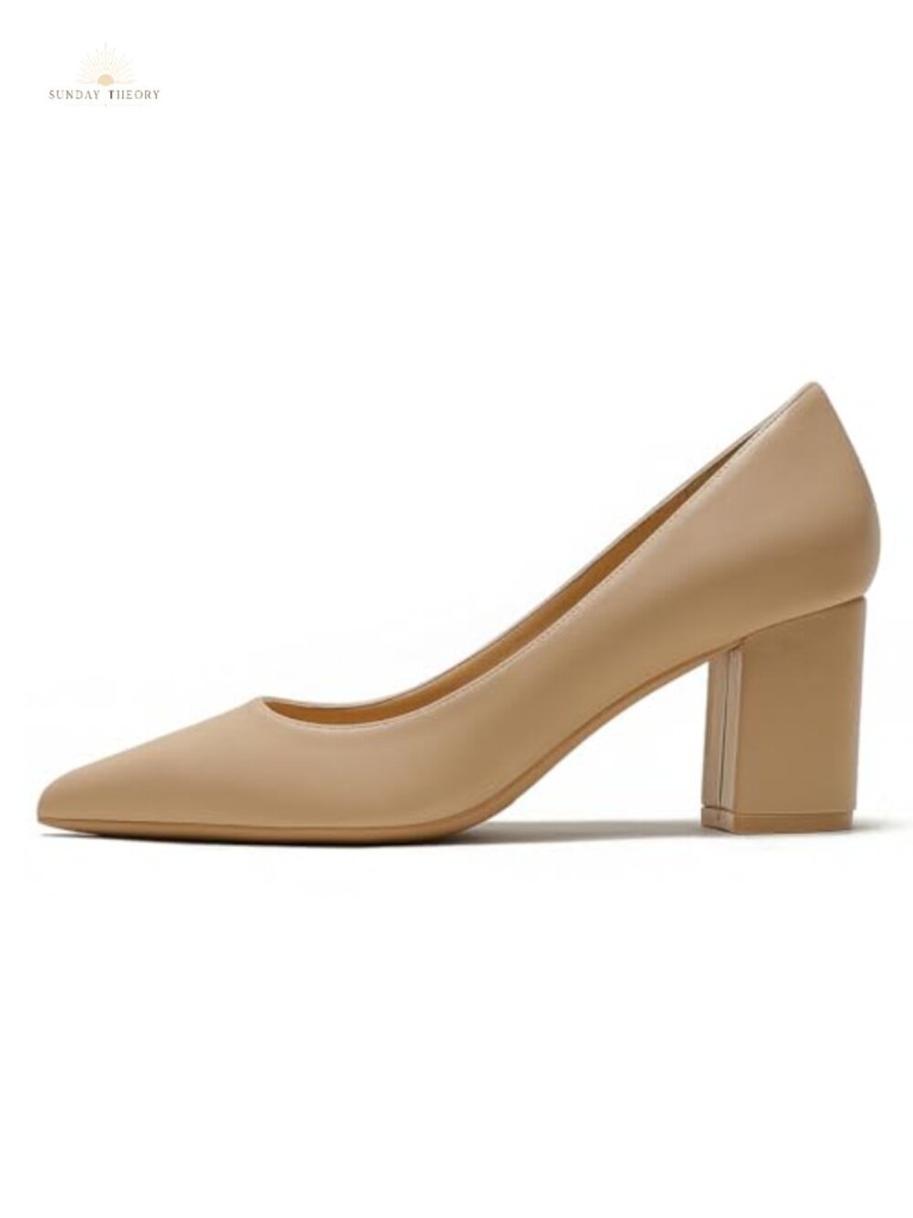JOY IN LOVE Women's Pointed Toe Chunky Block Heel Pumps - 2.5" Heel, Ankle